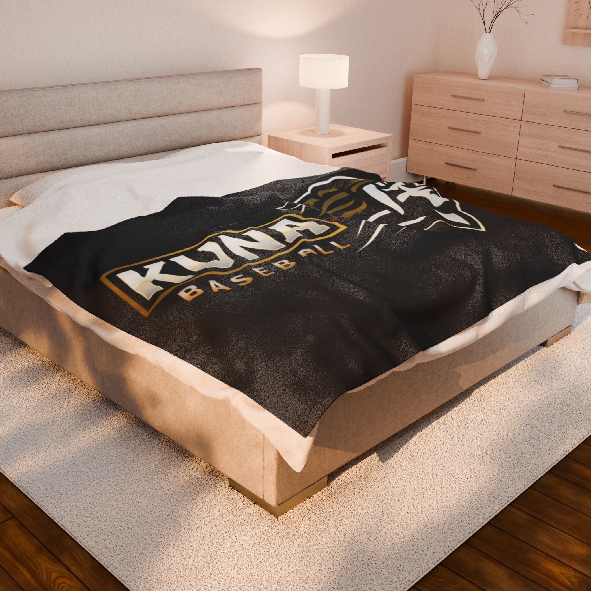 Kaveman Baseball Logo Blanket