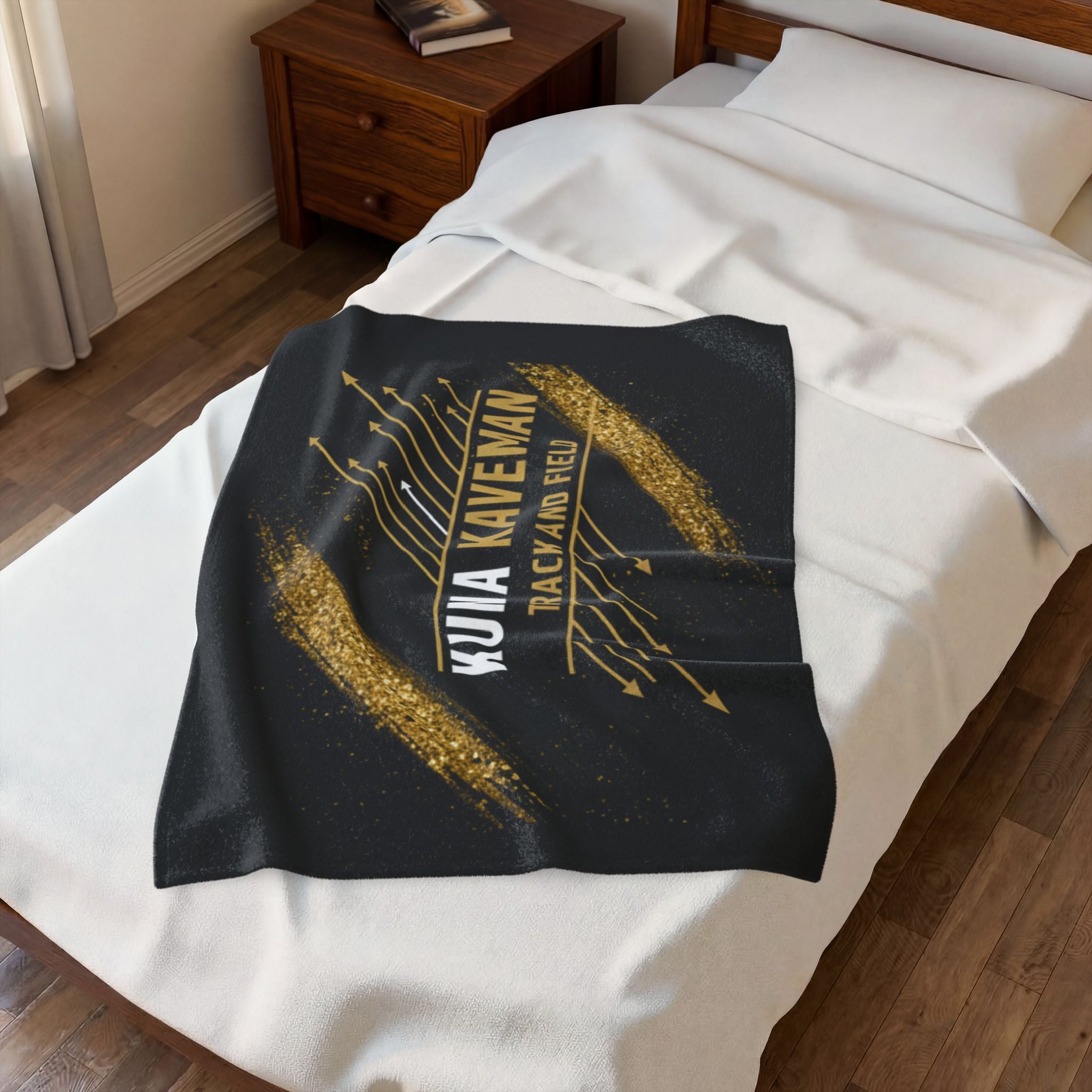 Kuna Track and Field Arrows Fleece Blanket